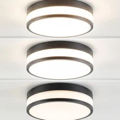 Straluma Plafonnière zwart/opaal glas 3-step dim IP44> Plafondlampen|Plafonnières