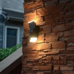 Straluma Rechthoekige LED buitenlamp verstelbaar zwart aluminium><noscript><img width=