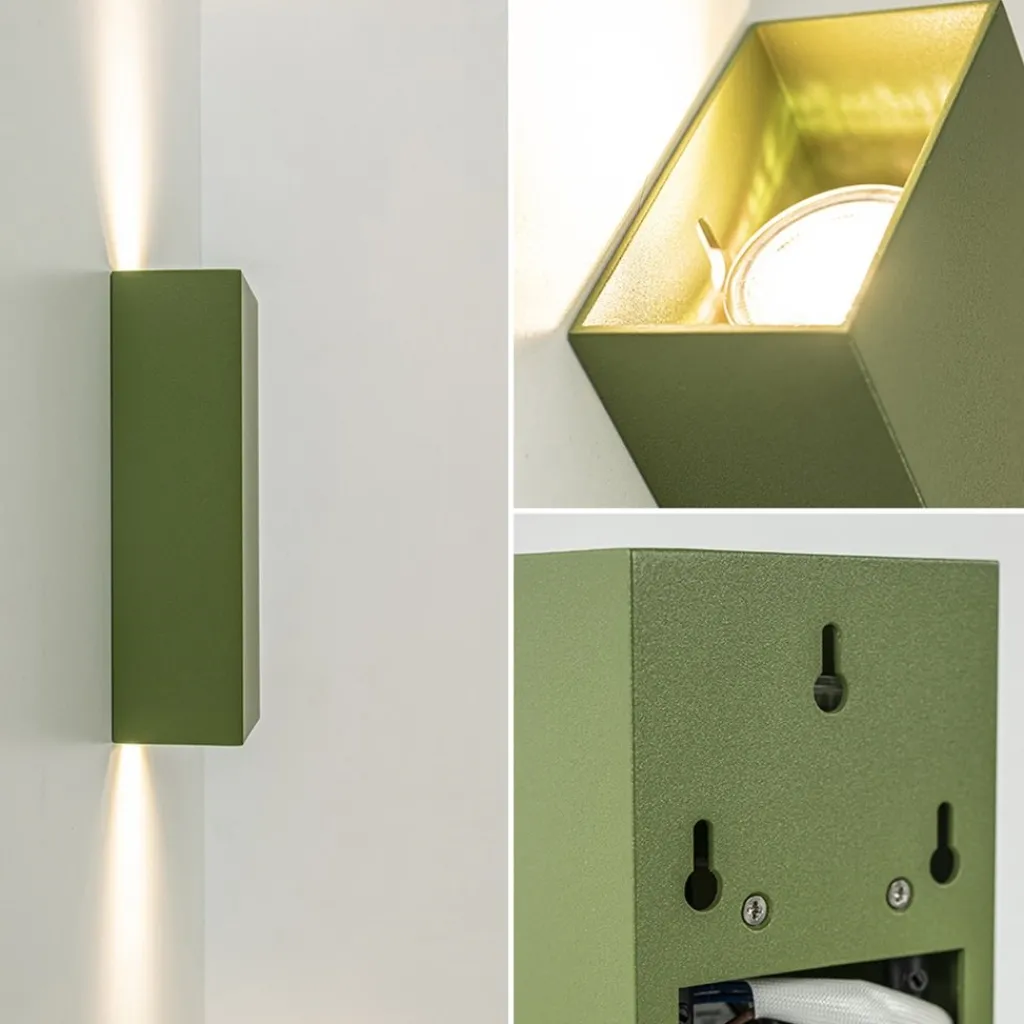 Straluma Rechthoekige wandlamp up+down groen> Wandlampen|Retro Verlichting