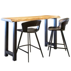 Straluma Retro barkruk zwart met imitatieleer><noscript><img width=