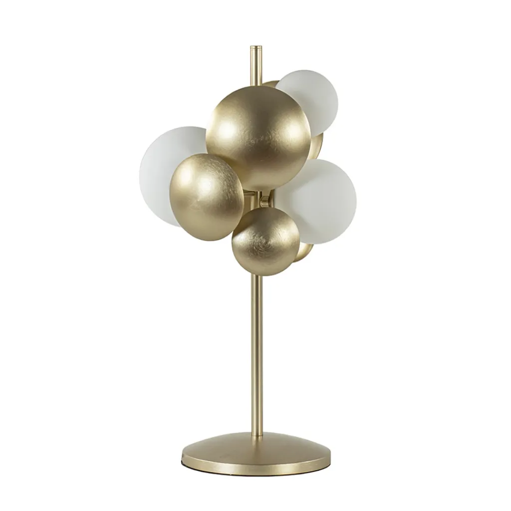 Straluma Retro tafellamp goud met wit glas> Tafellampen|Design Verlichting