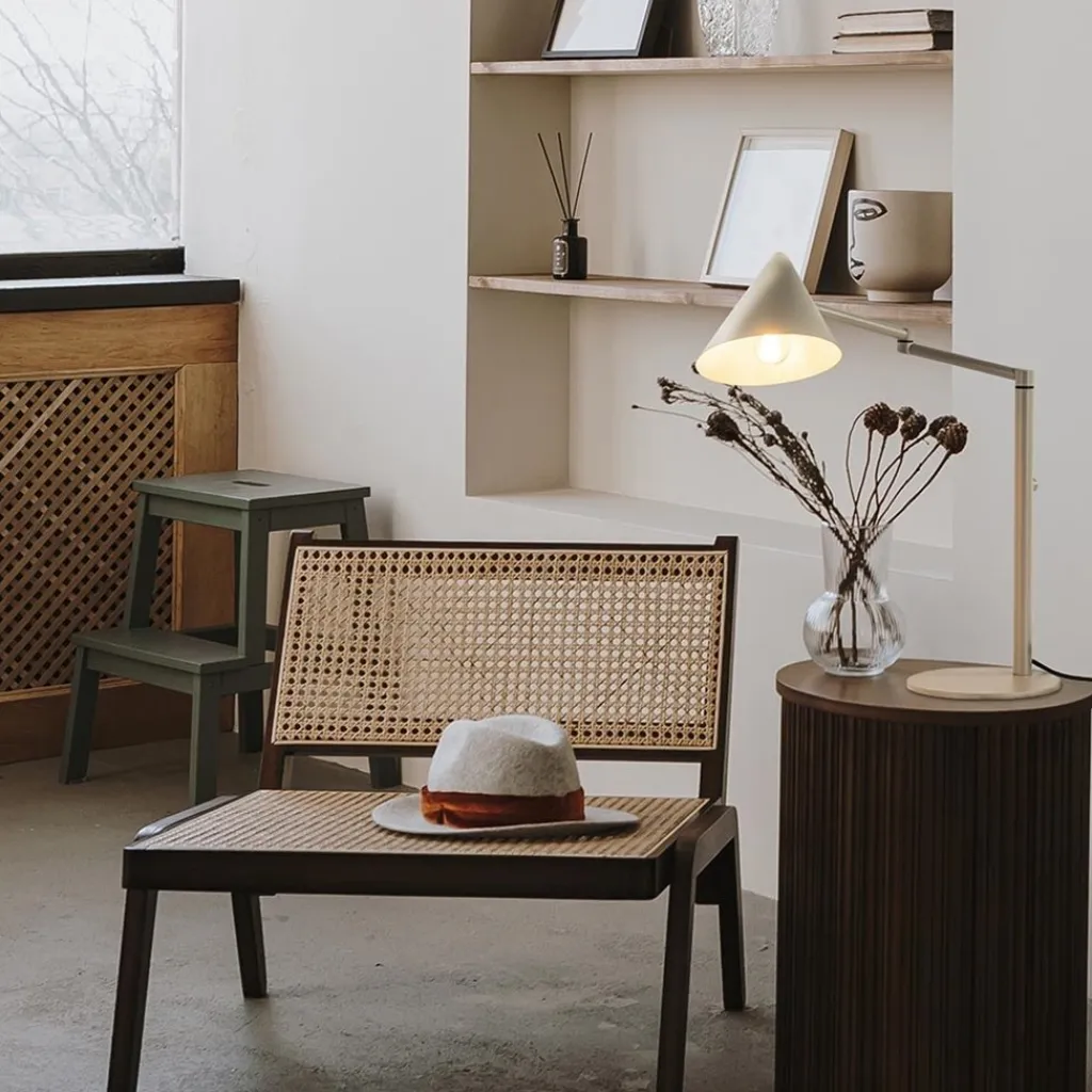 Straluma Retro tafellamp met kap verstelbaar zand> Tafellampen|Retro Verlichting