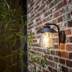 Straluma Robuuste buitenlamp wand zwart met roest en glas><noscript><img width=