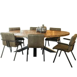 Straluma Robuuste eettafel ovaal 240 cm mangohout><noscript><img width=