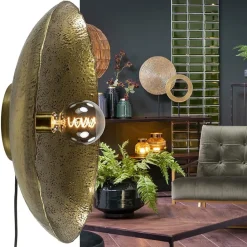 Straluma Robuuste wandlamp Neva rond 50 cm antiek brons><noscript><img width=
