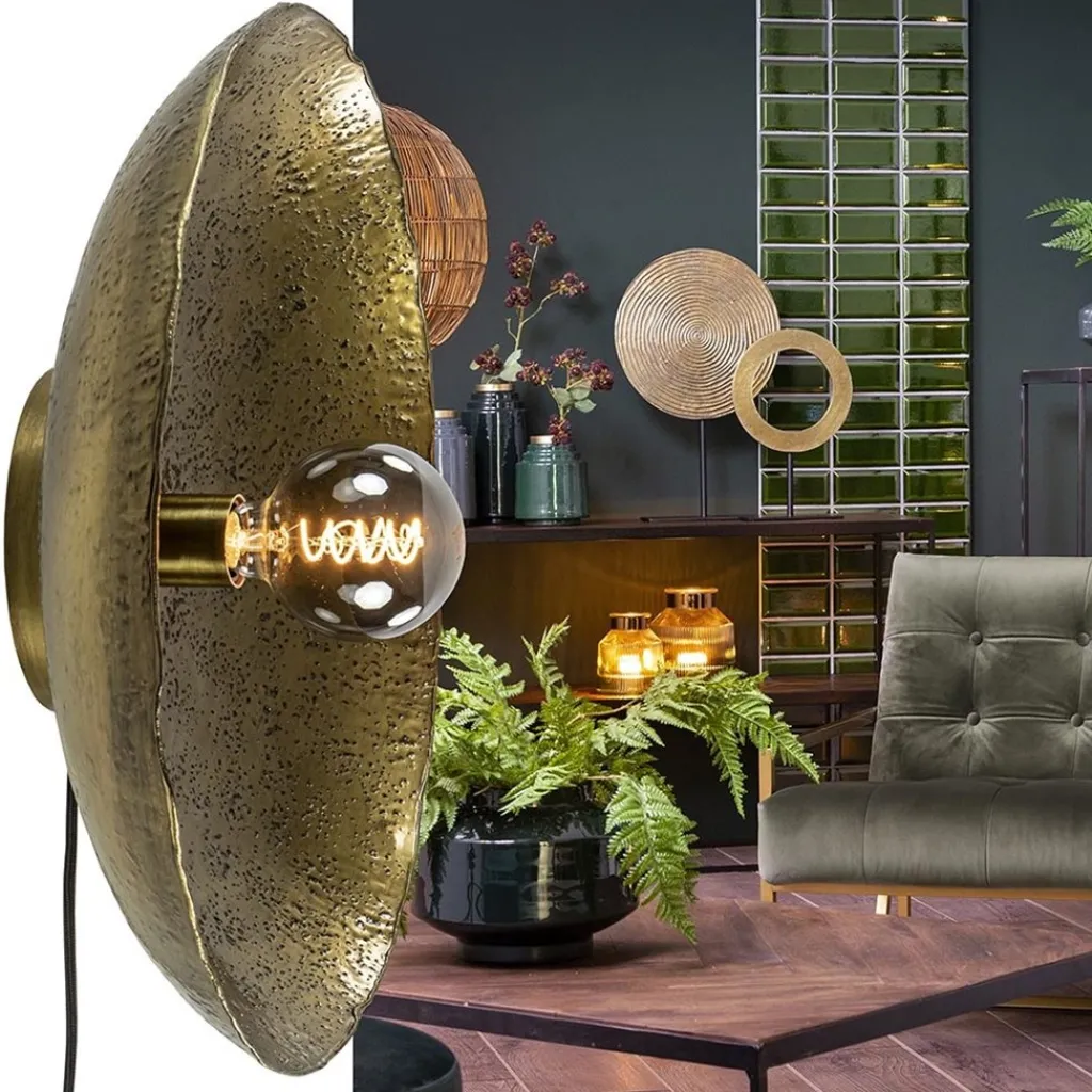 Straluma Robuuste wandlamp Neva rond 50 cm antiek brons> Wandlampen|Light and Living