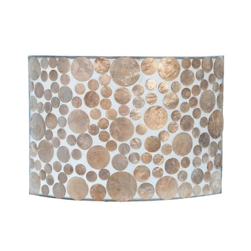 Straluma Romantische Schelpen wandlamp coin beige> Schelpenlampen|Woonkamerlampen