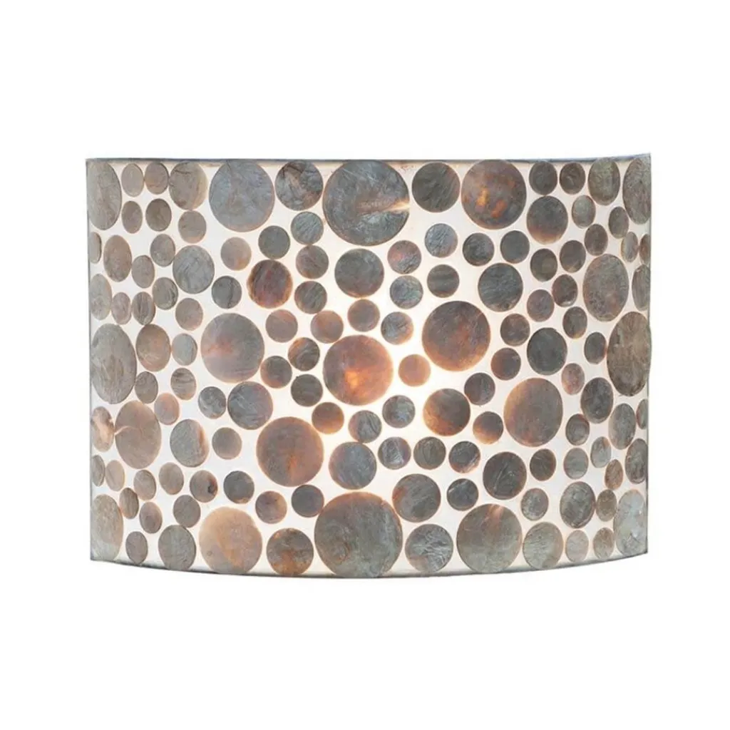 Straluma Romantische Schelpen wandlamp coin beige> Schelpenlampen|Woonkamerlampen