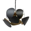 Straluma Ronde hanglamp textured black met ambachtelijk brons> Hanglampen|Eettafellampen