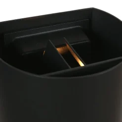 Straluma Ronde LED buitenlamp zwart inclusief lichtsensor><noscript><img width=