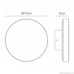 Straluma Ronde LED wandlamp tuin antraciet><noscript><img width=