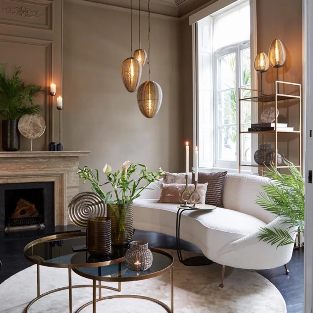 Straluma Ronde 3-lichts hanglamp Yaelle antiek brons met zwart> Eettafellampen|Draadlampen