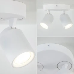 Straluma Ronde 2-lichts opbouwspot wit metaal verstelbaar><noscript><img width=