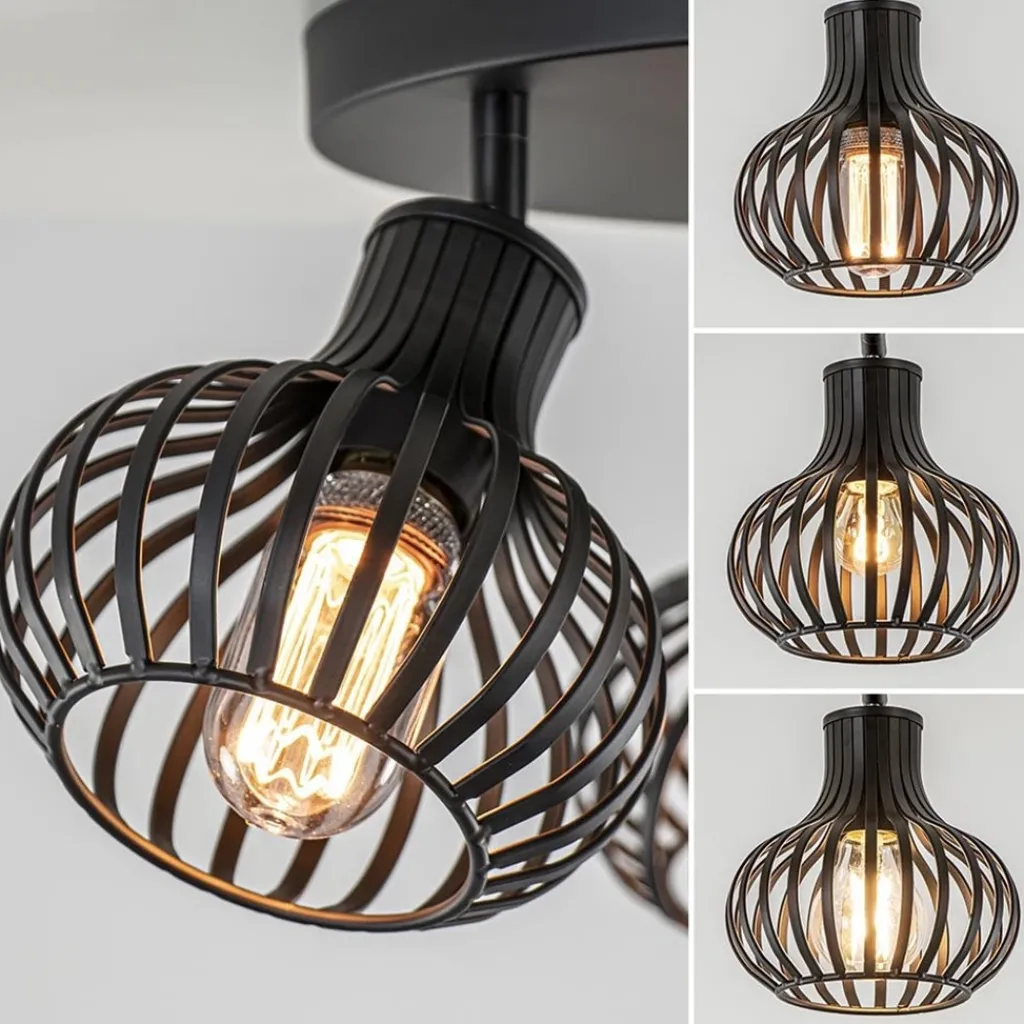 Straluma Ronde 3-lichts plafondlamp met verstelbare kappen> Draadlampen|Slaapkamerlampen