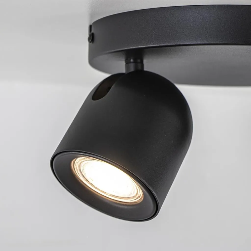 Straluma Ronde opbouwspot 2-lichts zwart GU10> Opbouwspots|Woonkamerlampen