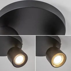 Straluma Ronde opbouwspot 2-lichts zwart GU10><noscript><img width=