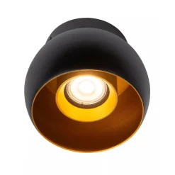 Straluma Ronde plafondspot zwart met goud GU10><noscript><img width=