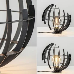 Straluma Ronde tafellamp Terra 35 cm zwart metaal><noscript><img width=