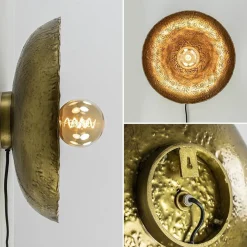 Straluma Ronde wandlamp Neva antiek brons met snoer><noscript><img width=