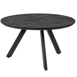 Straluma Salontafel rond hout zwart 80 cm> Bijzettafels|Salontafels