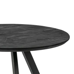 Straluma Salontafel rond hout zwart 80 cm> Bijzettafels|Salontafels