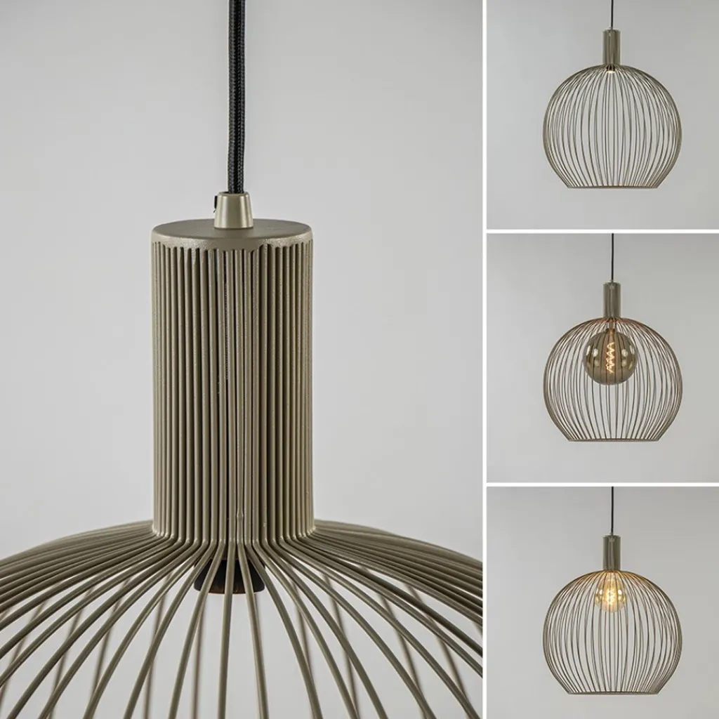 Straluma Scandinavische draad hanglamp mat zand 50 cm> Eettafellampen|Draadlampen