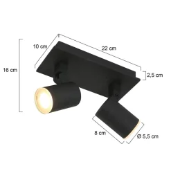 Straluma Scandinavische plafondspot inclusief dim to wam LED><noscript><img width=