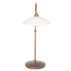 Straluma Sfeervolle tafellamp brons met creme glas klassiek><noscript><img width=