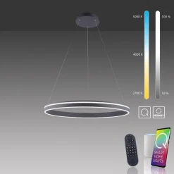 Straluma Smart hanglamp ring groot antraciet><noscript><img width=