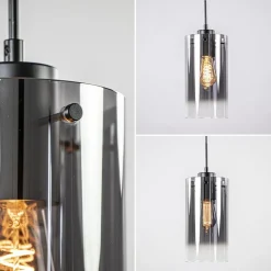 Straluma Smoke glazen hanglamp cilinder met verloop><noscript><img width=