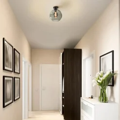 Straluma Smoke glazen plafondlamp globe 25 cm><noscript><img width=