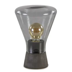 Straluma Smoke glazen tafellamp met betonnen voet> Woonkamerlampen|Slaapkamerlampen