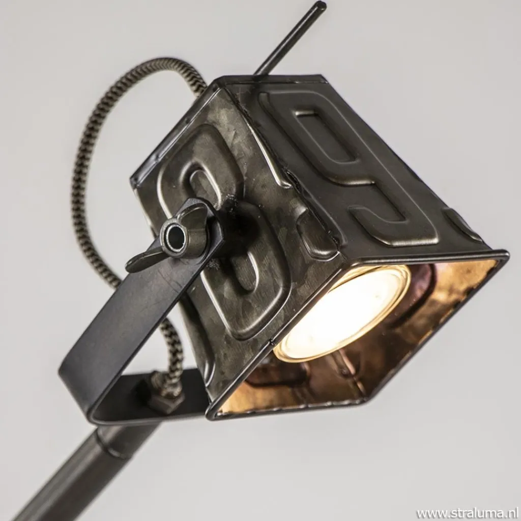 Straluma *Staande leeslamp antique brass gu10> Leeslampen|Tienerkamerlampen