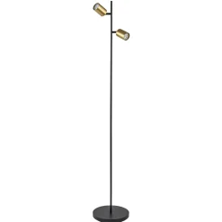 Straluma Staande leesspot 2L Bounce zwart/goud> Vloerlampen|Klassieke Verlichting