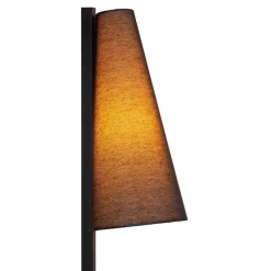 Straluma Staande schemerlamp mat zwart met linnen kap><noscript><img width=