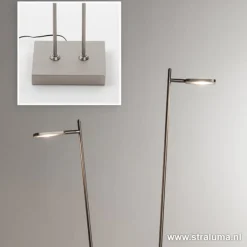 Straluma Staande vloerlamp led 2 lichts staal><noscript><img width=