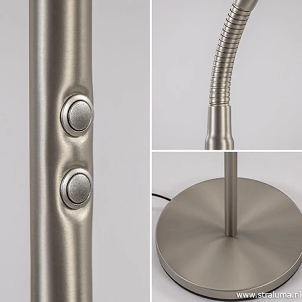 Straluma Stalen lees/vloerlamp LED dim to warm> Vloerlampen|Leeslampen