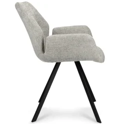 Straluma Stijlvolle armstoel taupe met zwarte poot><noscript><img width=