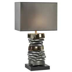 Straluma Stijlvolle tafellamp grijs/goud inclusief kap> Tafellampen|Schemerlampen