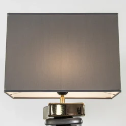 Straluma Stijlvolle tafellamp grijs/goud inclusief kap><noscript><img width=