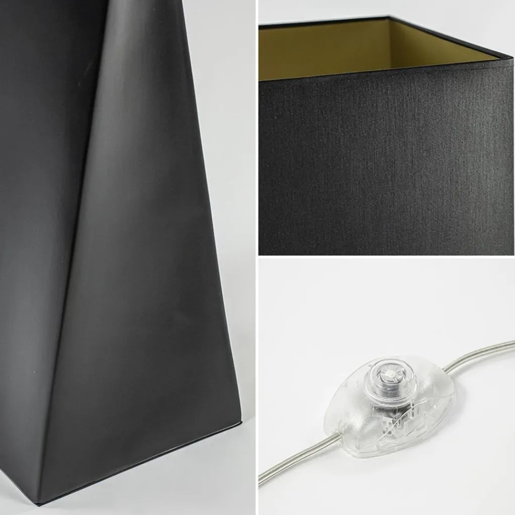 Straluma Stijlvolle vloerlamp zwart keramiek met hoge kap> Schemerlampen|Woonkamerlampen