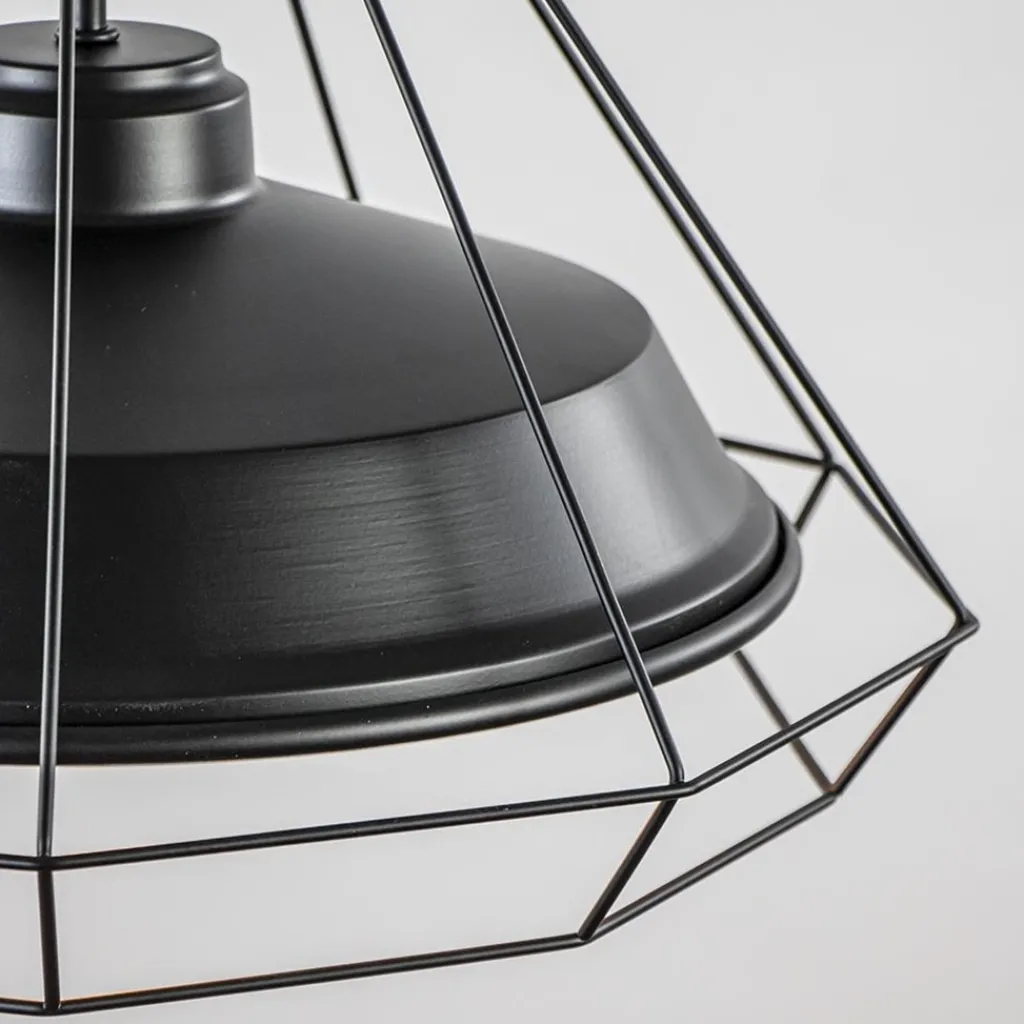 Straluma Stoere hanglamp industrieel/Scandinavisch mat zwart> Woonkamerlampen|Slaapkamerlampen