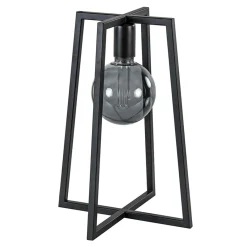 Straluma Stoere zwarte tafellamp frame> Woonkamerlampen|Slaapkamerlampen