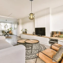 Straluma Strak klassieke hanglamp amber glas met messing 20 cm><noscript><img width=