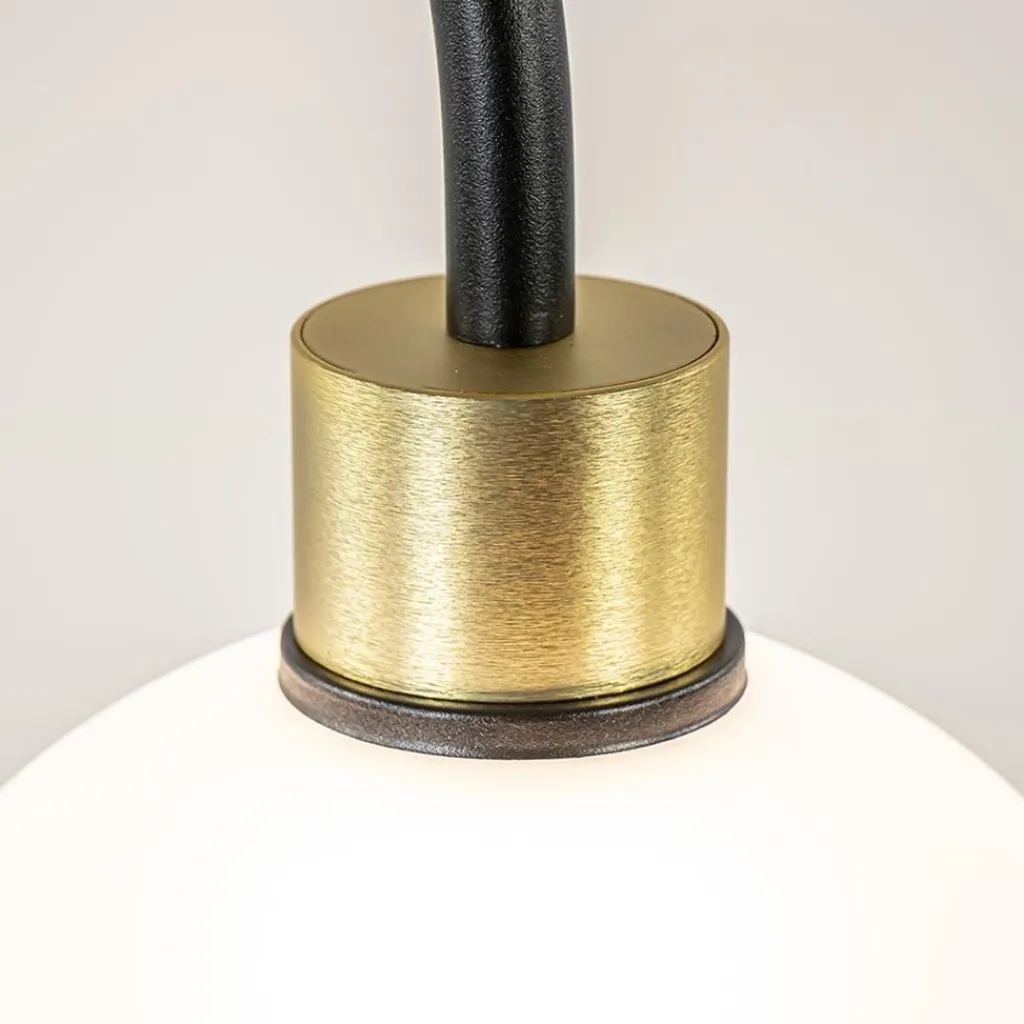 Straluma Strak klassieke tafellamp zwart met opaal glas> Tafellampen|Luxe Verlichting