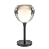 Straluma Strak klassieke tafellamp zwart met smoke glazen kap> Tafellampen