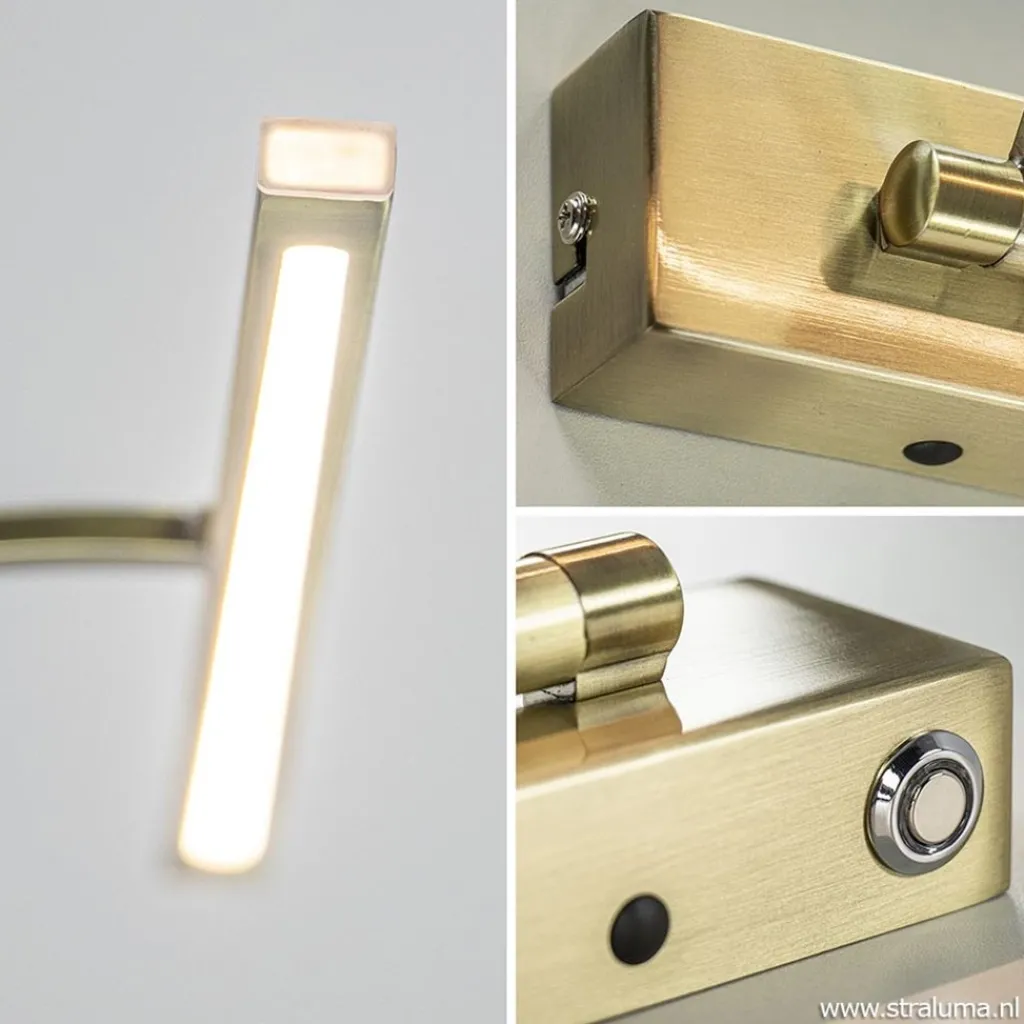 Straluma Strak klassieke wandlamp brons dimbaar LED> Wandlampen|Kantoorverlichting