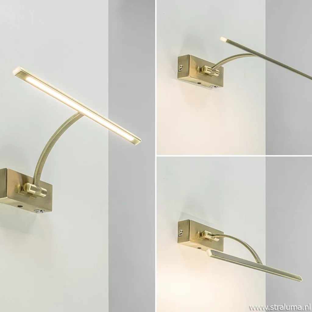 Straluma Strak klassieke wandlamp brons dimbaar LED> Wandlampen|Kantoorverlichting