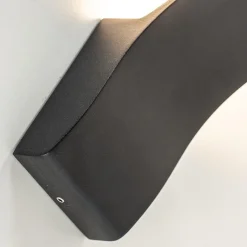 Straluma Strakke design LED buitenlamp zwart wand><noscript><img width=