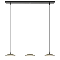 Straluma Strakke 3-lichts hanglamp LED mat zwart/mat goud> Hanglampen|Eettafellampen
